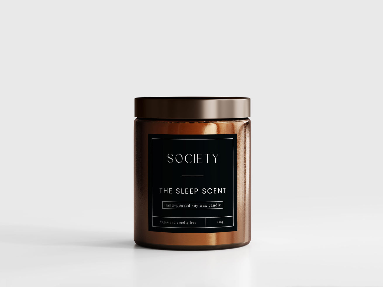 Hand poured soy wax candle for sleep relaxation