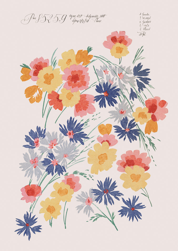 Colorful floral arrangement on a light background