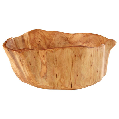 Rustic cedar bowl featuring unique wood grain patterns