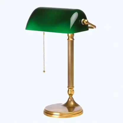 Vintage Style Green Shade Banker's Lamp by Jivan
