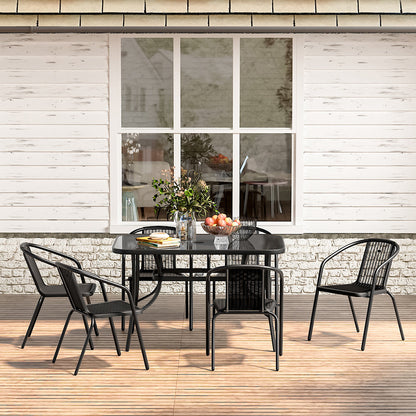 Modern Garden Dining Set with Chairs