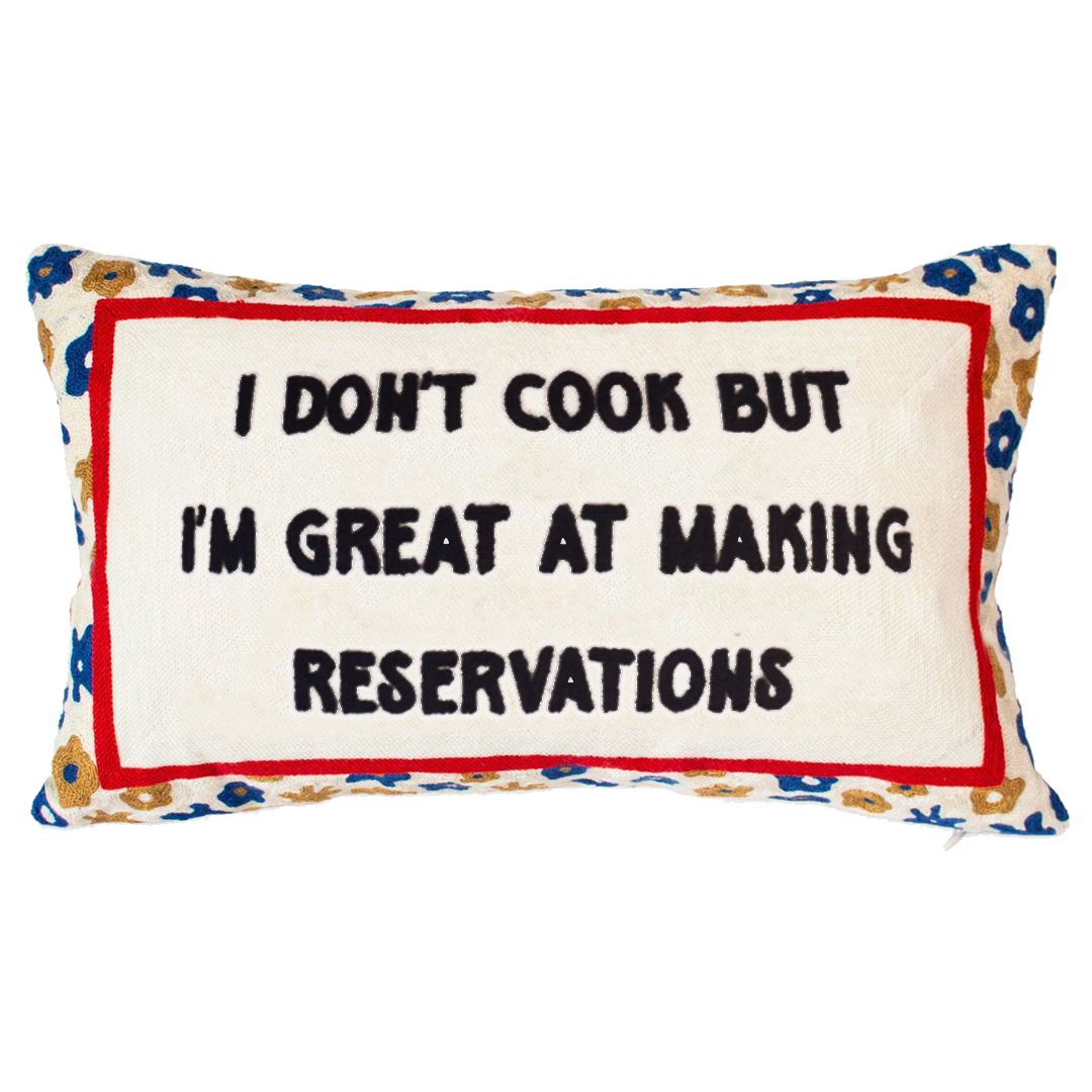 I Don't Cook Needlepoint Cushion