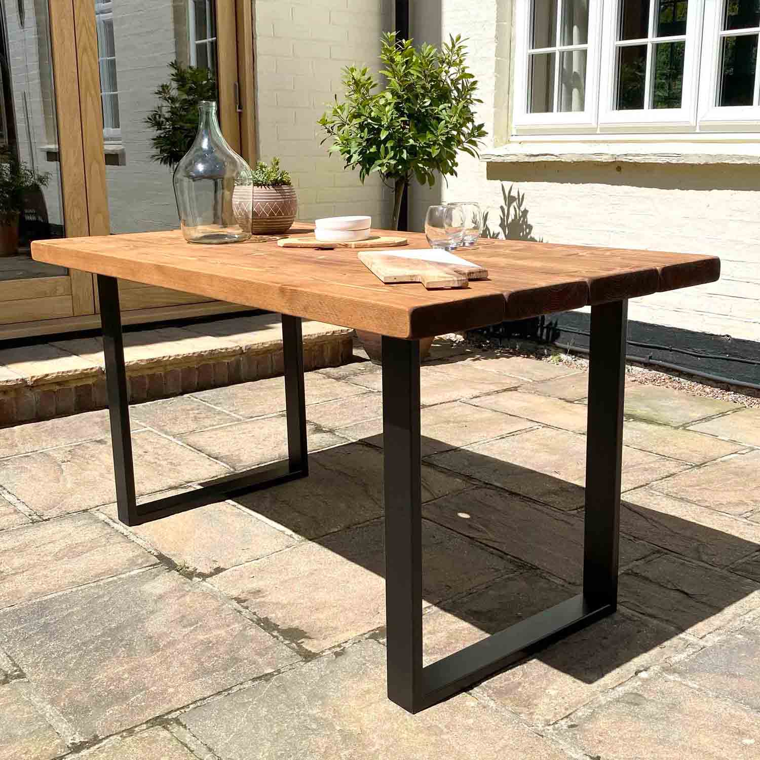Garden Table Set in Outdoor Dining Area