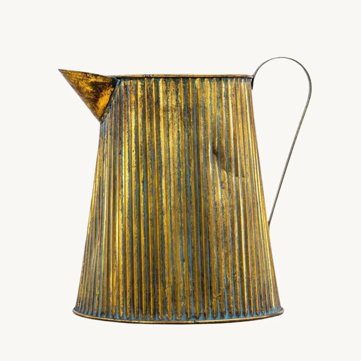 Eva Galvanised Bronze Verdigris Pitcher