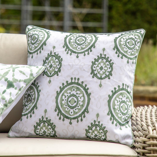 Sage Green and Cream Square Cushion
