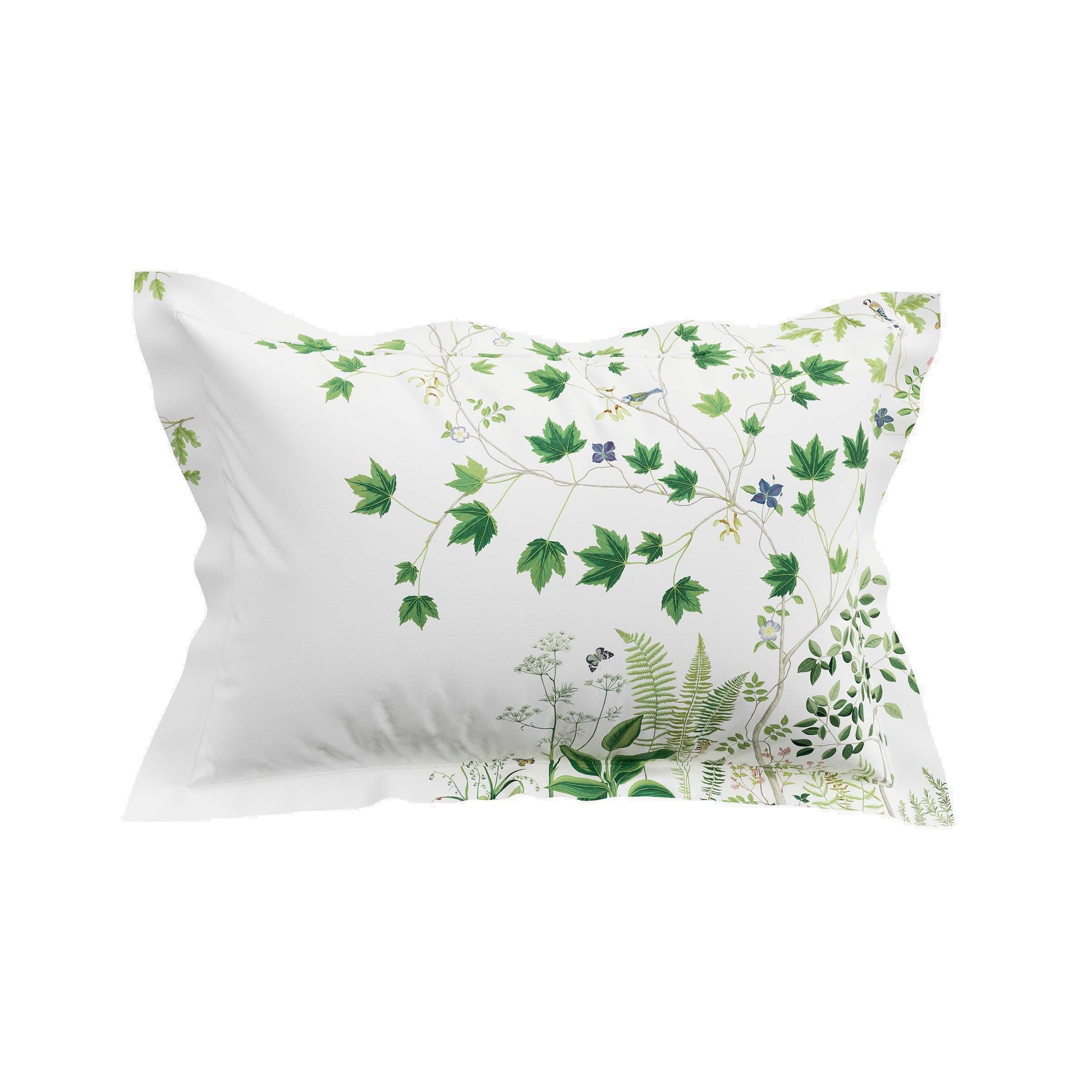 Sanderson Sycamore & Oak duvet cover set botanical green closeup