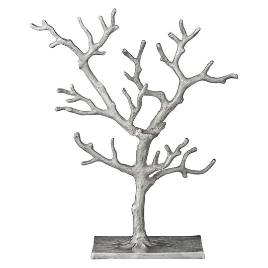 Silver Aluminium Tree Jewellery Holder