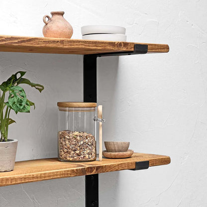 Rustic Thin Bracket Shelf - Sustainable & Stylish