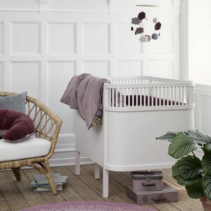 Modern & Minimalist white baby cot