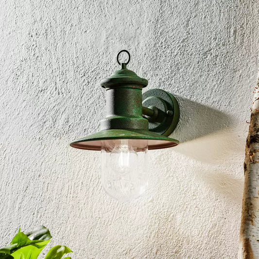 Vintage Green Leonie Outdoor Wall Light Mounted