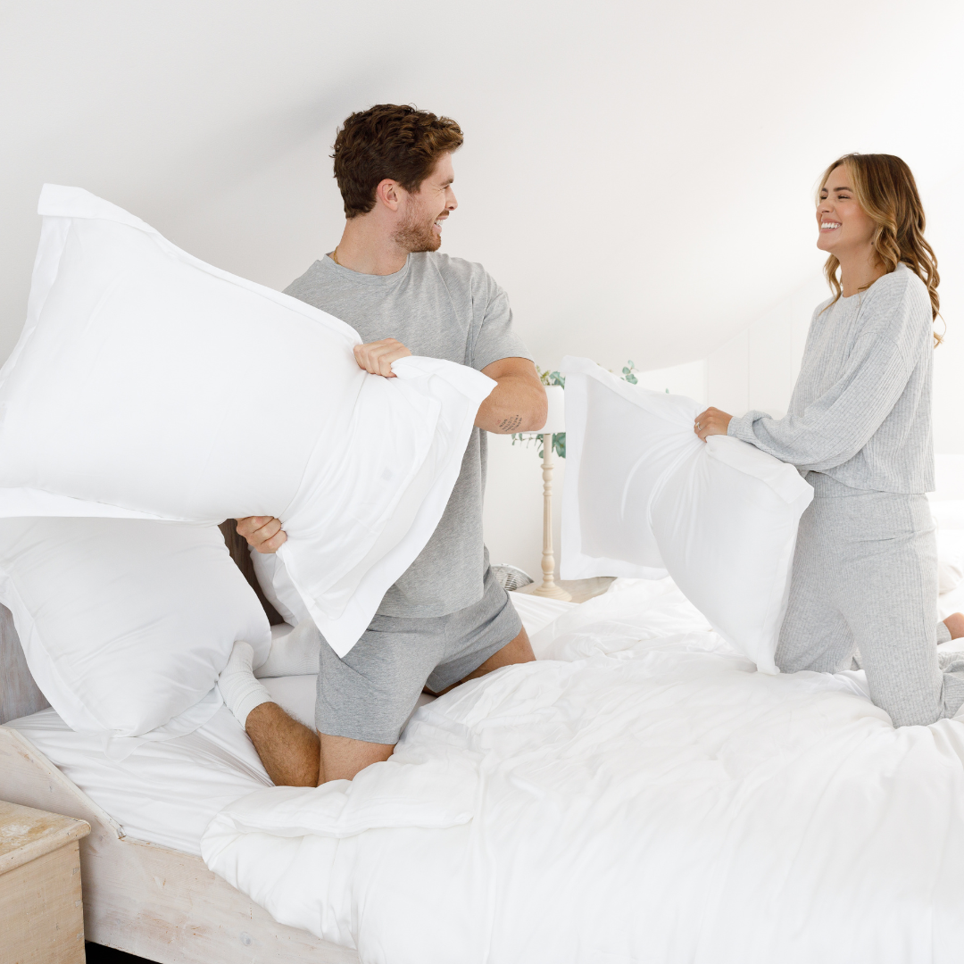 Cool and Comfy Eucalyptus Silk Fitted Sheet in White